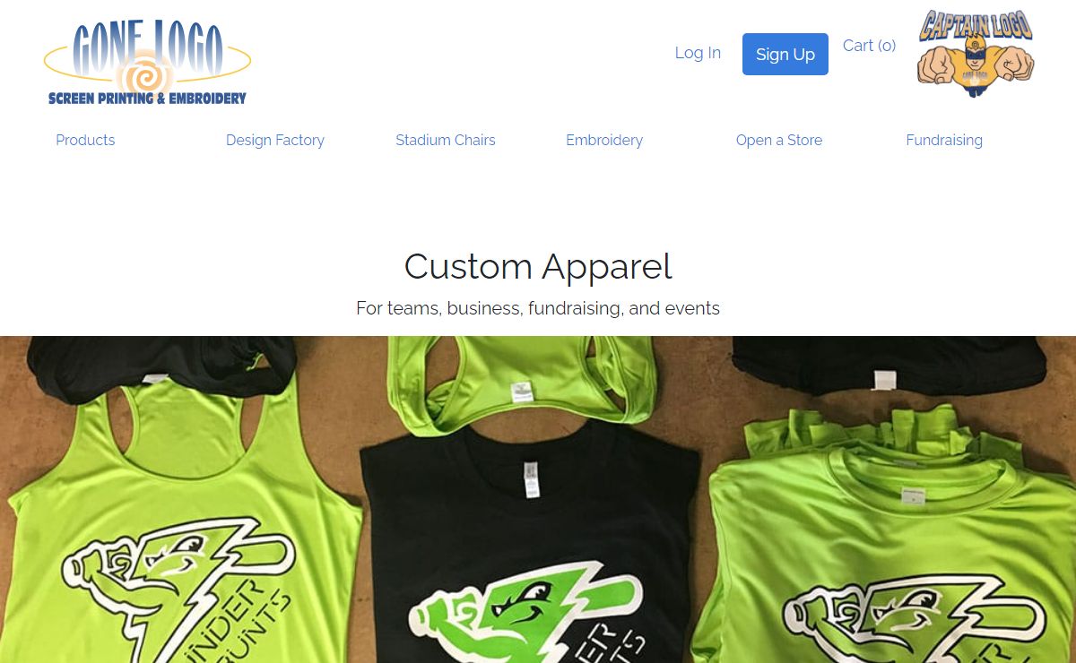 Gone Logo - Apparel Screen Printing & Embroidery