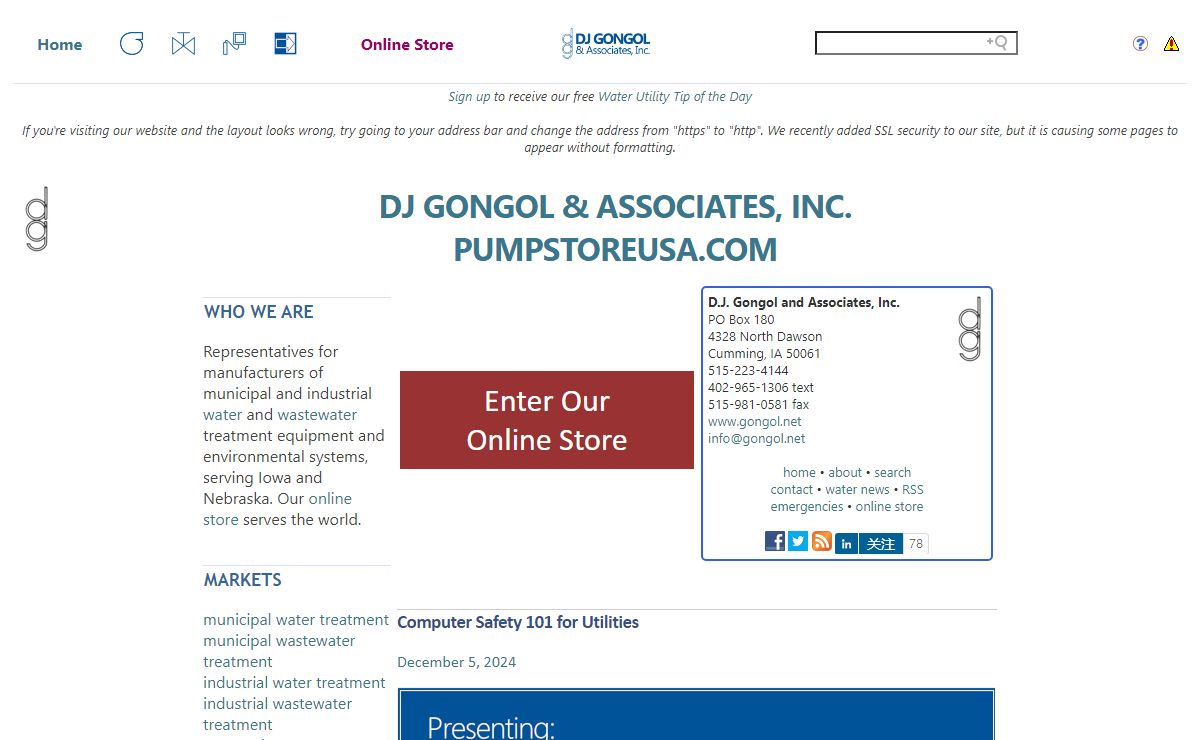 DJ Gongol and Associates, Inc. | PumpStoreUSA.com
