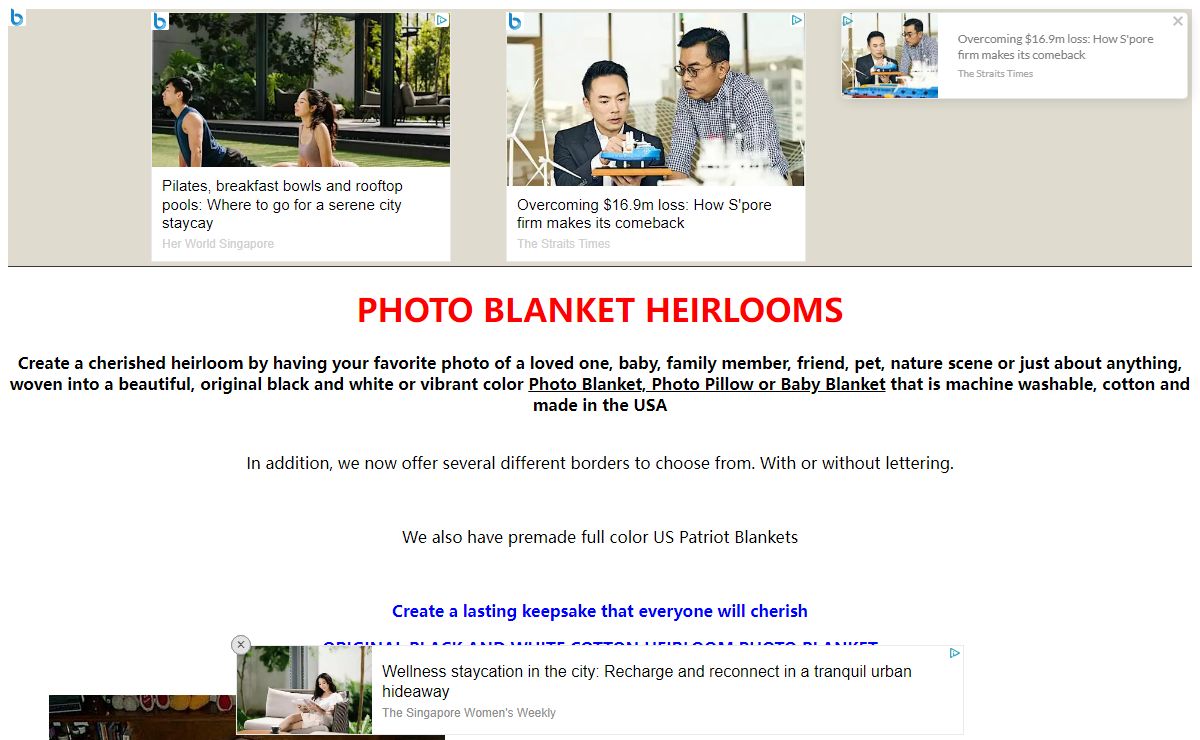 Place your favorite photo onto a Photo Blanket, Photo Pillow or Baby Blanket