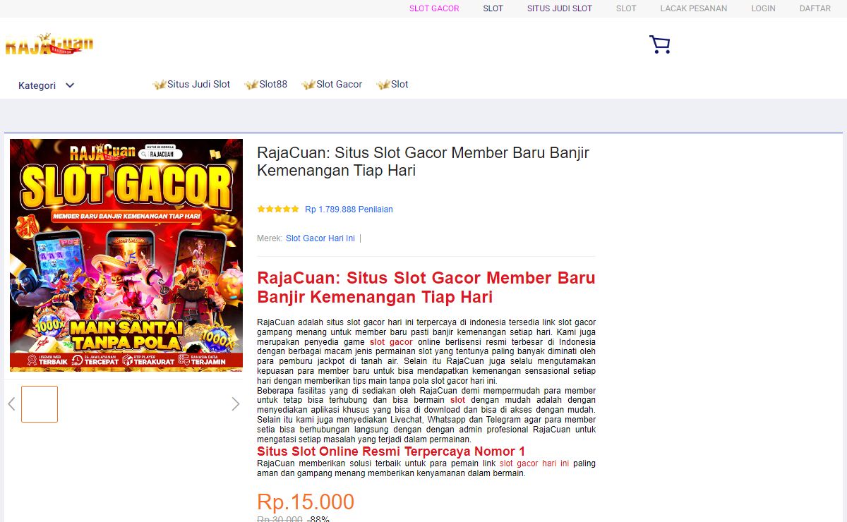 RajaCuan: Situs Slot Gacor Member Baru Banjir Kemenangan Tiap Hari