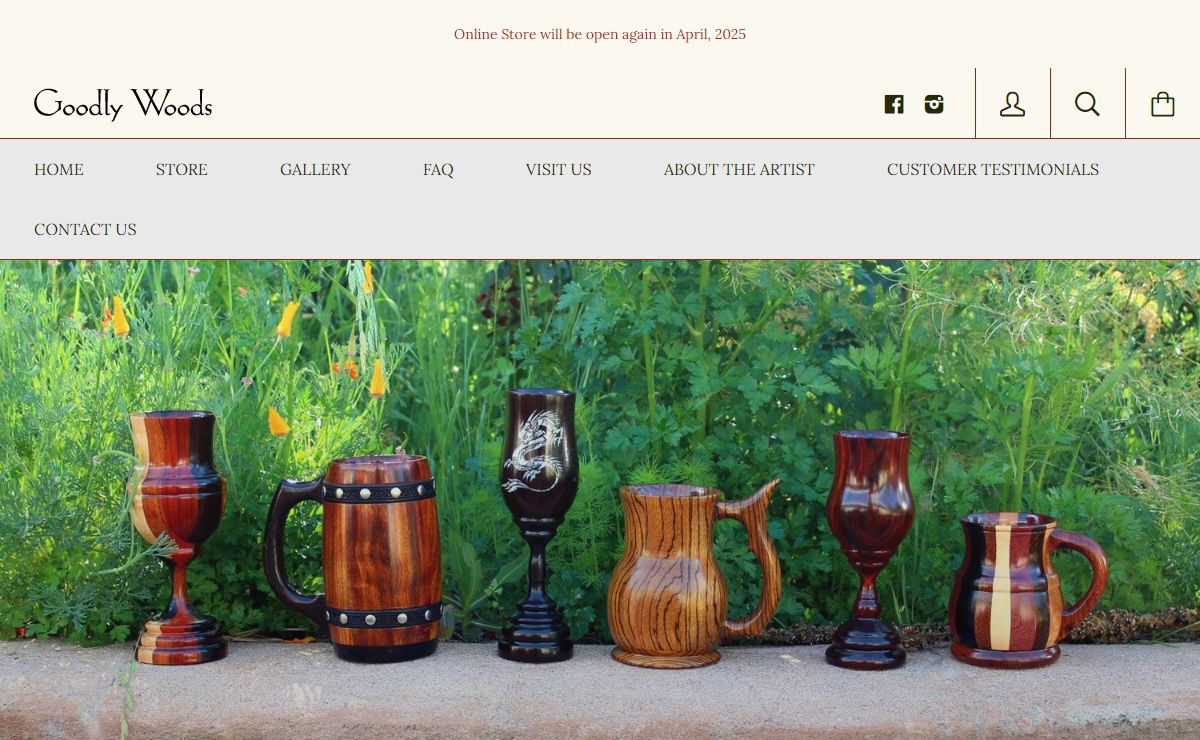 Goodly Woods Wooden Mugs and Goblets