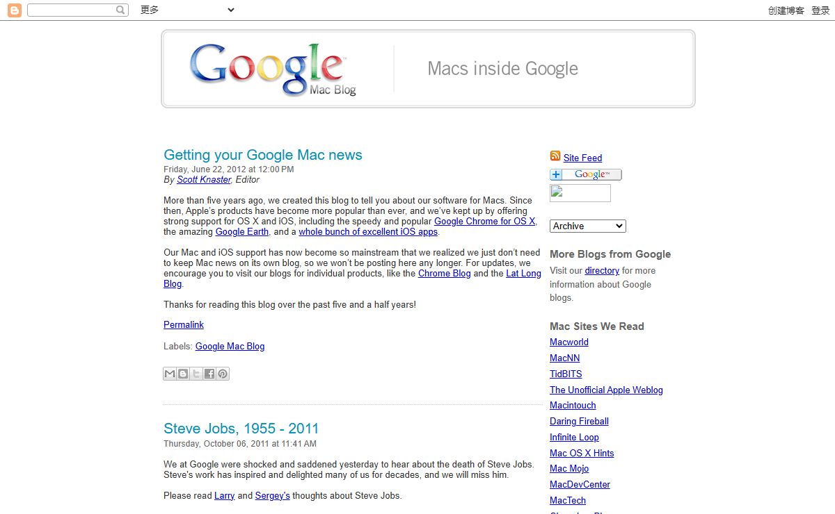 Official Google Mac Blog