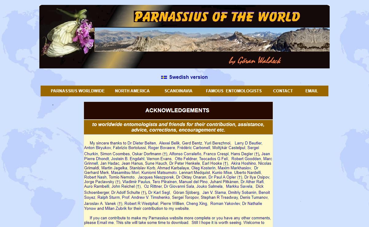 Parnassius of the World
