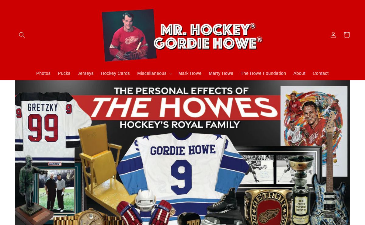 Mr. Hockey® Gordie Howe® Shop