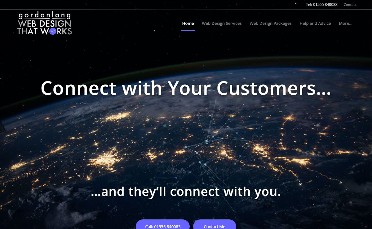 Internet Web Design Lanarkshire - Gordon Lang Tel: 01555 840083