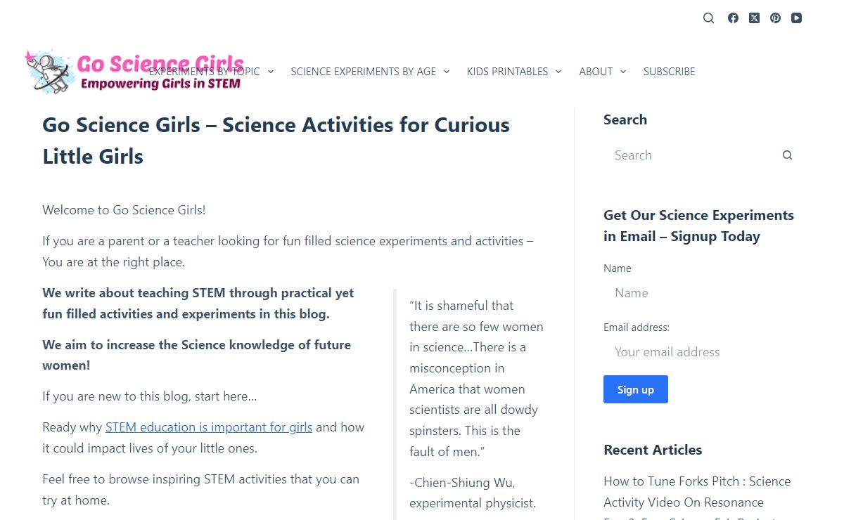 Go Science Girls - Science Activities for Curious Little Girls - Go Science Girls