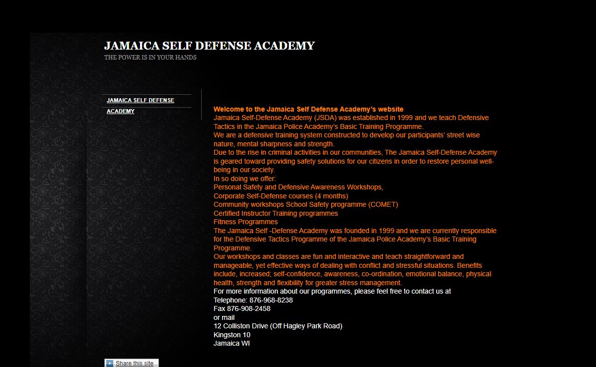 JAMAICA SELF DEFENSE ACADEMY