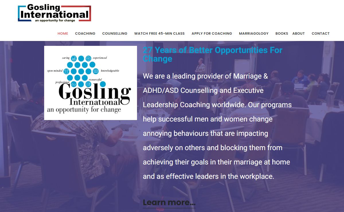 Gosling International – Marriage Counselling & Executive Leadership Coaching
