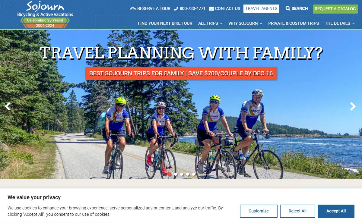 Bike Tours and Cycling Trips | Sojourn Bicycling Vacations