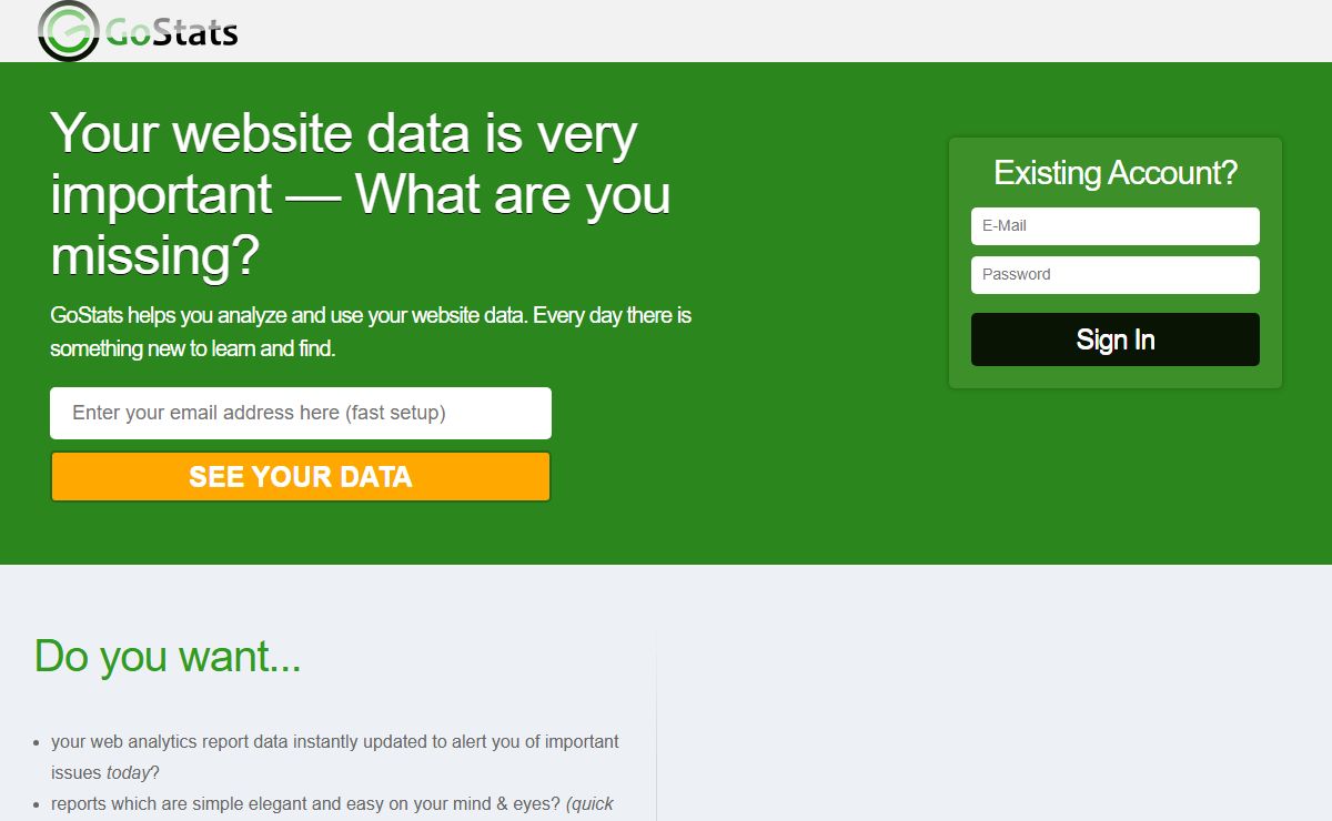 GoStats — Web Analytics - learn even more about your customers