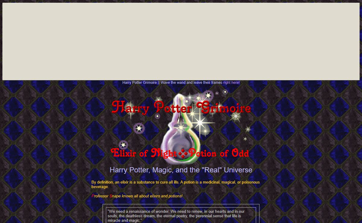 Harry Potter Grimoire: Elixir of Night, Potion of Odd