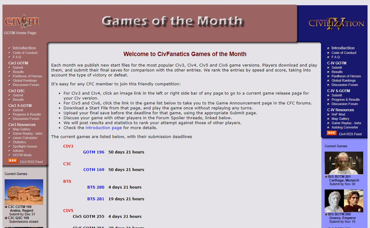 Game of the Month - on CivFanatics.com