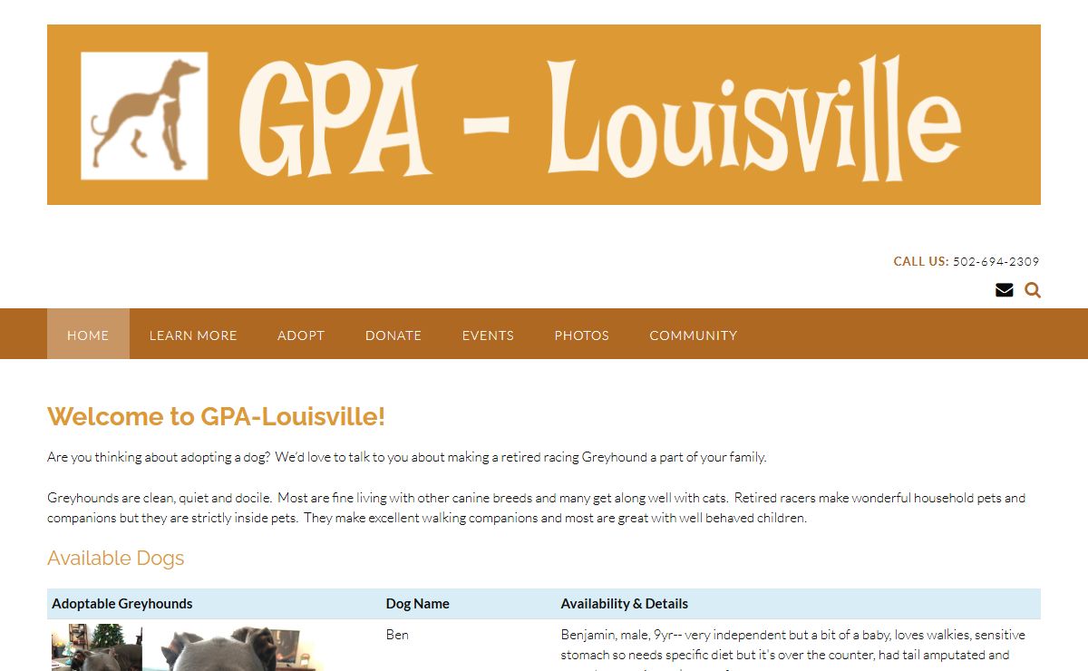 GPA – Louisville – Greyhound Adoption in Louisville KY