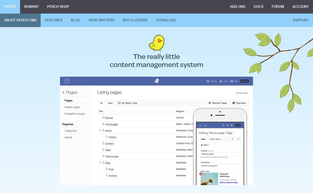Perch - Perch, the really little CMS