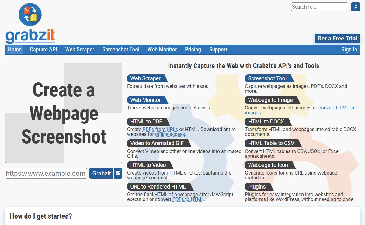 Web Capture with GrabzIt - Turn Websites into PDF, Images or Data