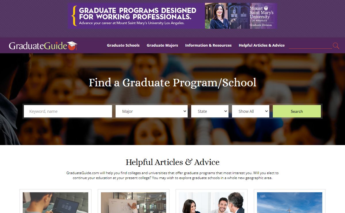 Graduate School Search | GraduateGuide.com