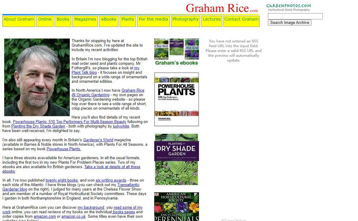 Graham Rice - Garden writer and photographer