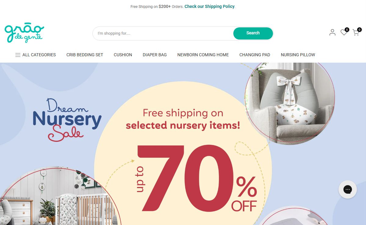 Grão de Gente - Anything from crib bedding set to decor for nursery!