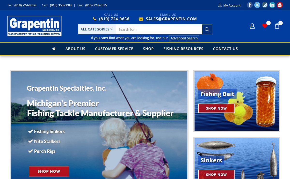 Grapentin Specialties, Inc. – Michigan Fishing Tackle Manufacturer