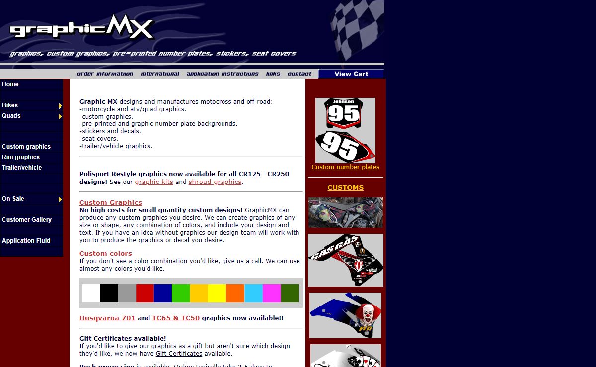 Graphic MX - motorcycle motocross dirt bike atv quad graphics - custom shroud, swingarm, fender, and fork stickers