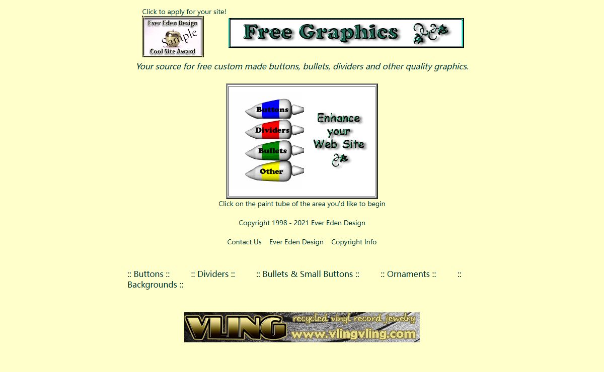 Free Web Graphics - Buttons, Backgrounds, Dividers, Bullets...