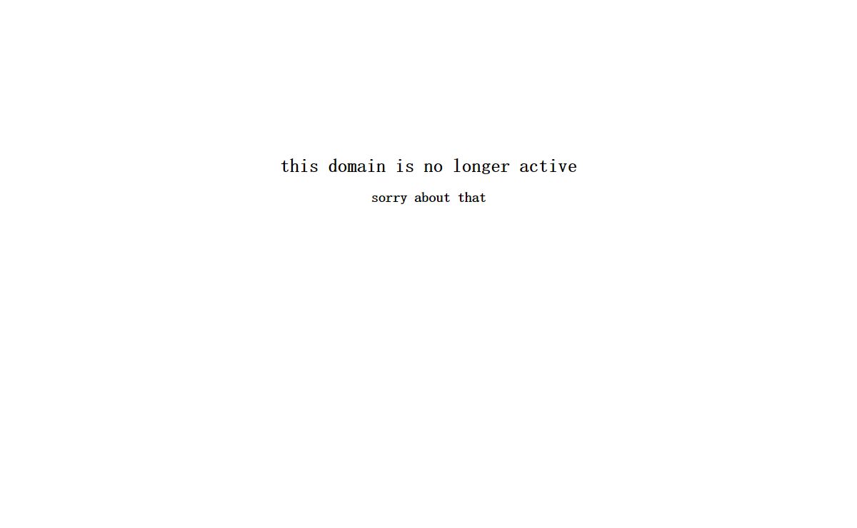 domain deactivated