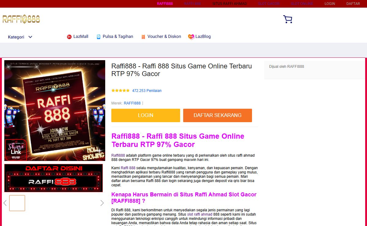 Raffi888 - Raffi 888 Situs Game Online Terbaru RTP 97% Gacor