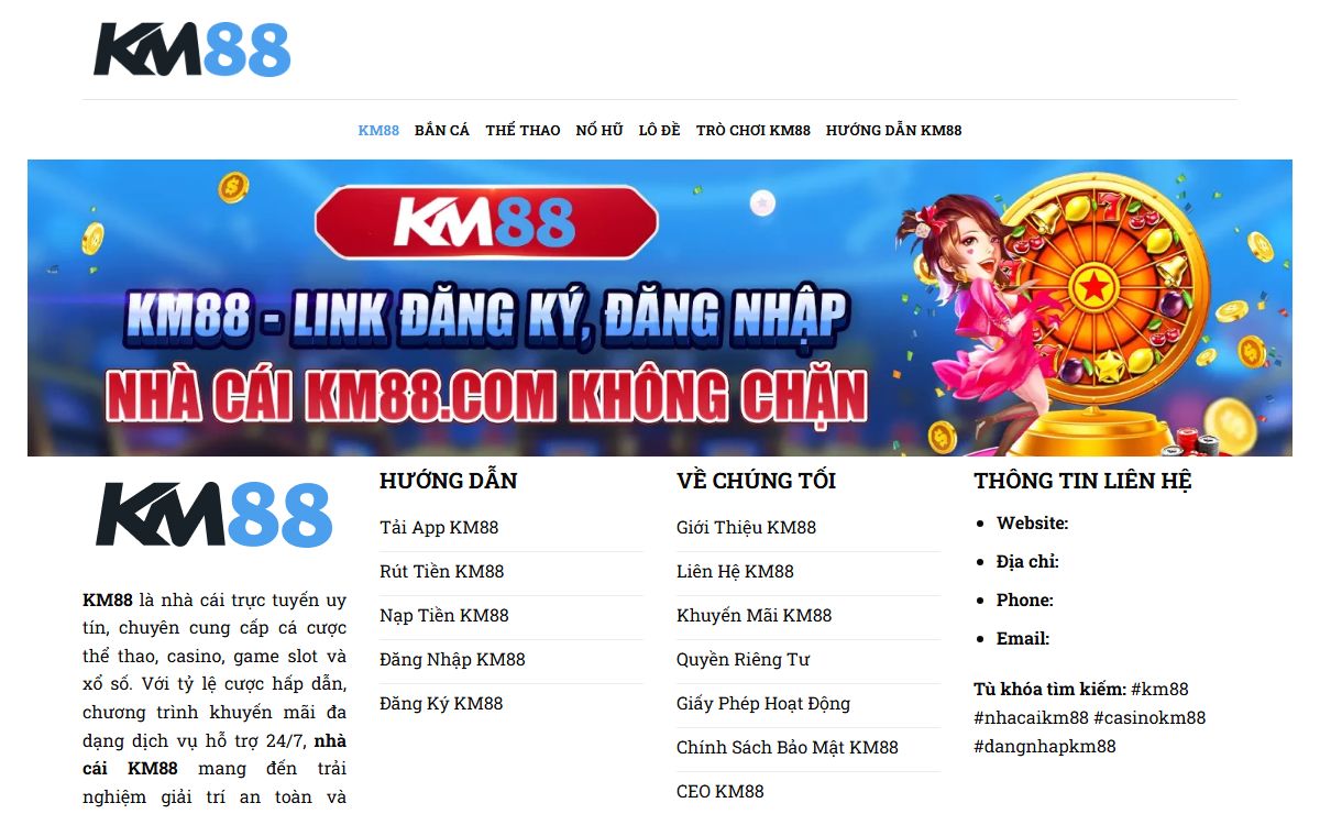 KM88 - KM88 - Link Đăng Ký, Đăng Nhập Nhà Cái KM88.COM Không Chặn