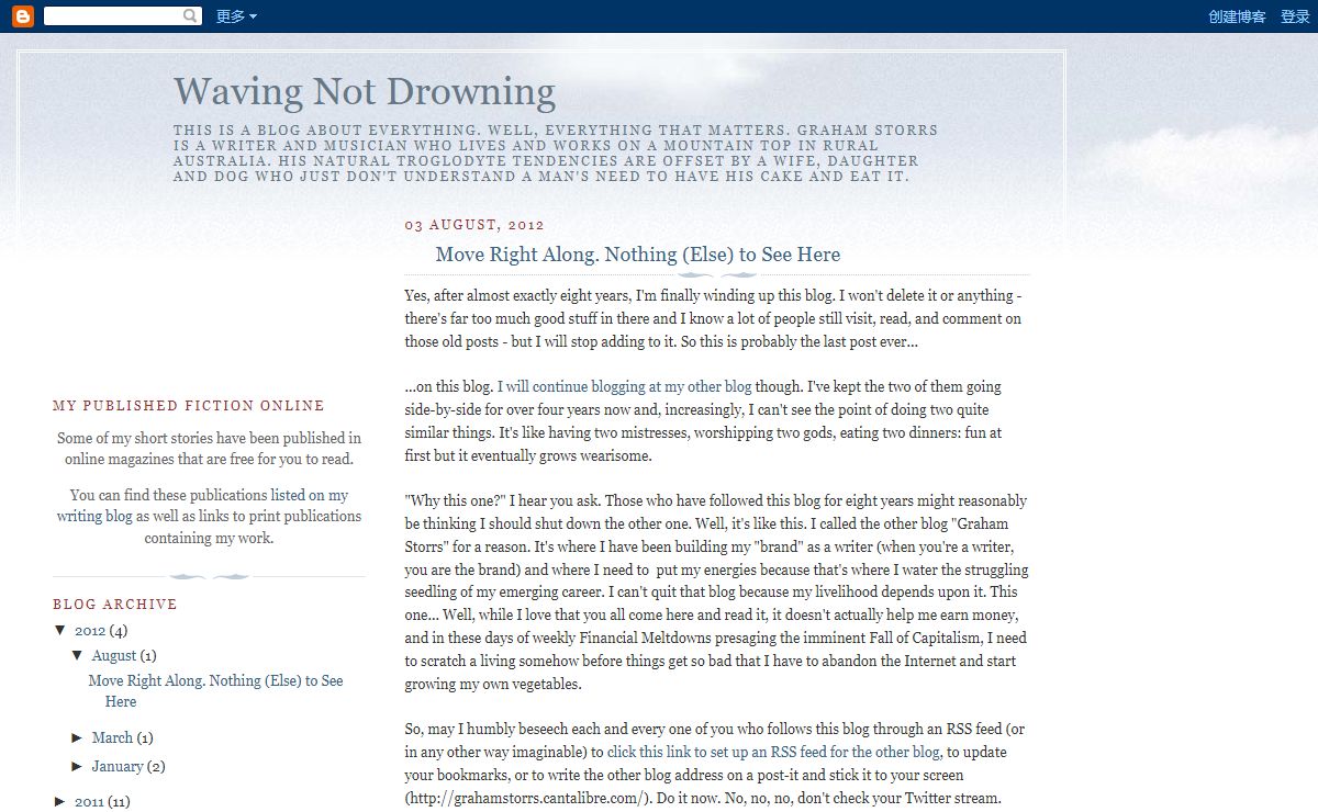 Waving Not Drowning