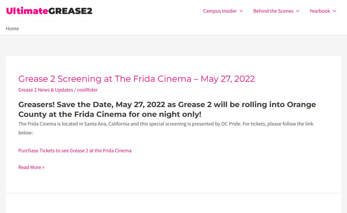 Grease2.net - The Ultimate Grease 2 Fansite
