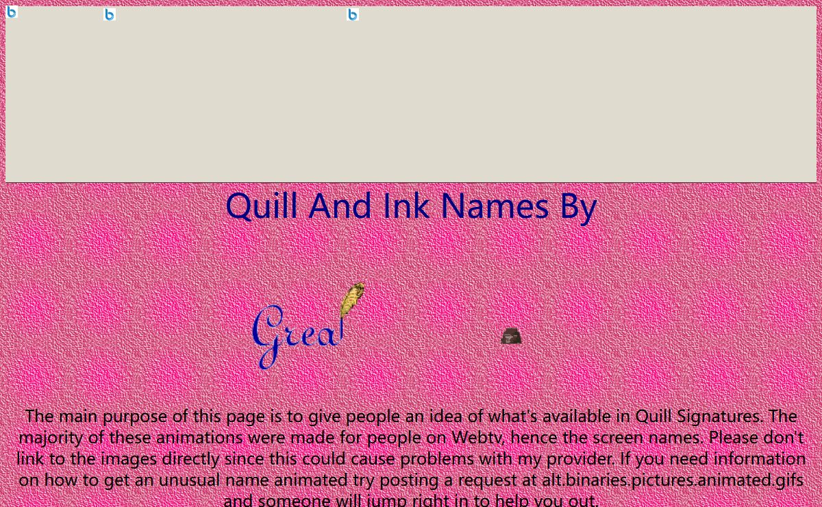 Great Bellies Quill and Ink Names