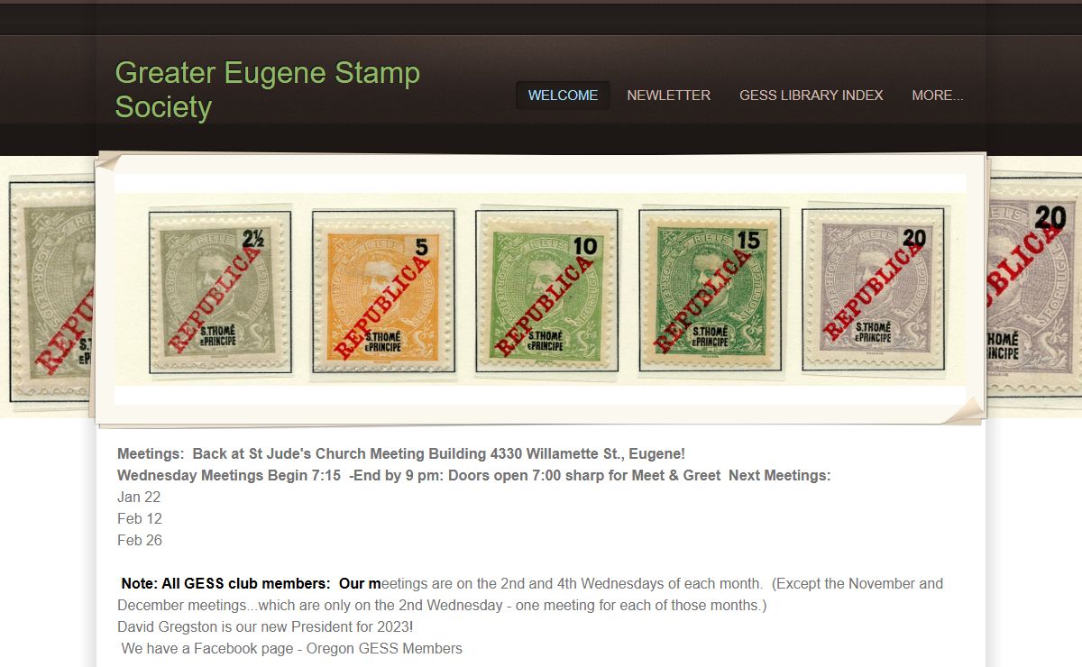 Greater Eugene Stamp Society - Welcome