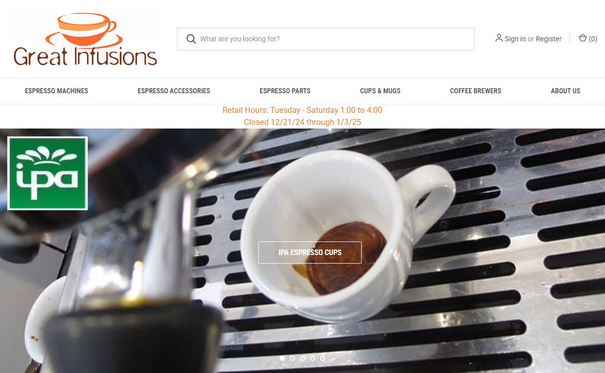 Espresso Machines | Espresso Cups | Great Infusions