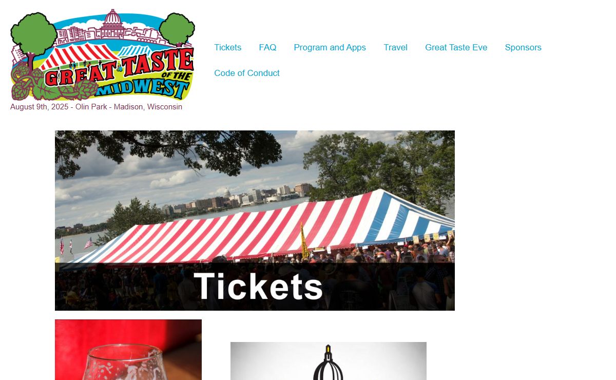 Great Taste of the Midwest – August 9th, 2025 – Olin Park – Madison, Wisconsin