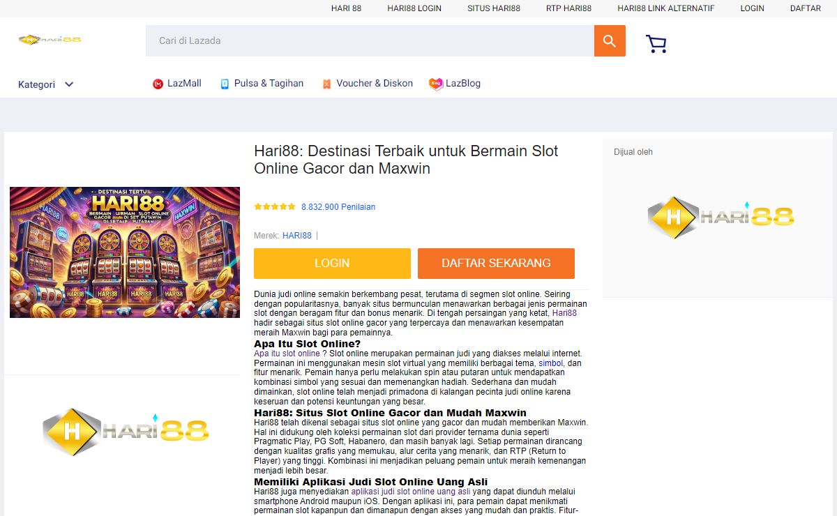 Hari88: Destinasi Terbaik untuk Bermain Slot Online Gacor dan Maxwin