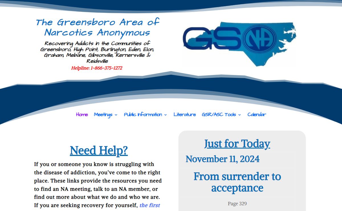 The Greensboro Area of Narcotics Anonymous | Recovering Addicts in the Communities of Greensboro, High Point, Burlington, Eden, Elon, Graham, Kernersville & Reidsville