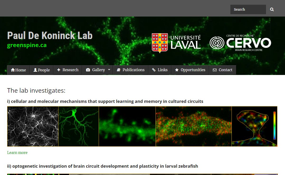 Paul De Koninck Lab | greenspine.ca