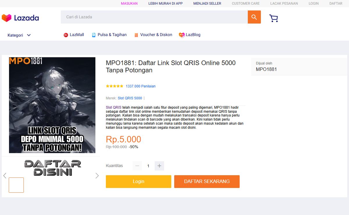 MPO1881: Daftar Link Slot QRIS Online 5000 Tanpa Potongan