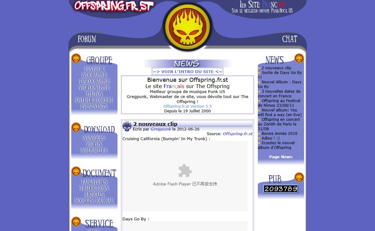 News -{ OFFSPRING.FR.ST }-