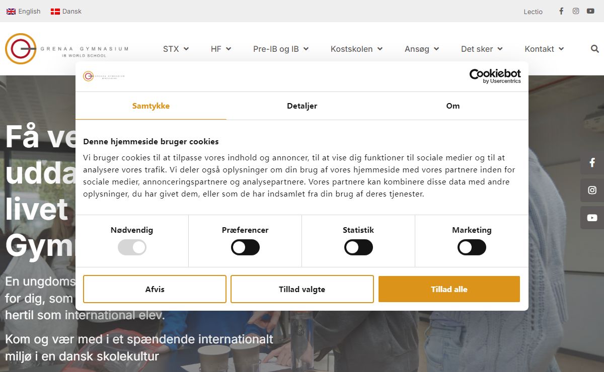 Grenaa Gymnasium - STX, HF, Pre-IB og IB samt Kostskole - Kontakt os