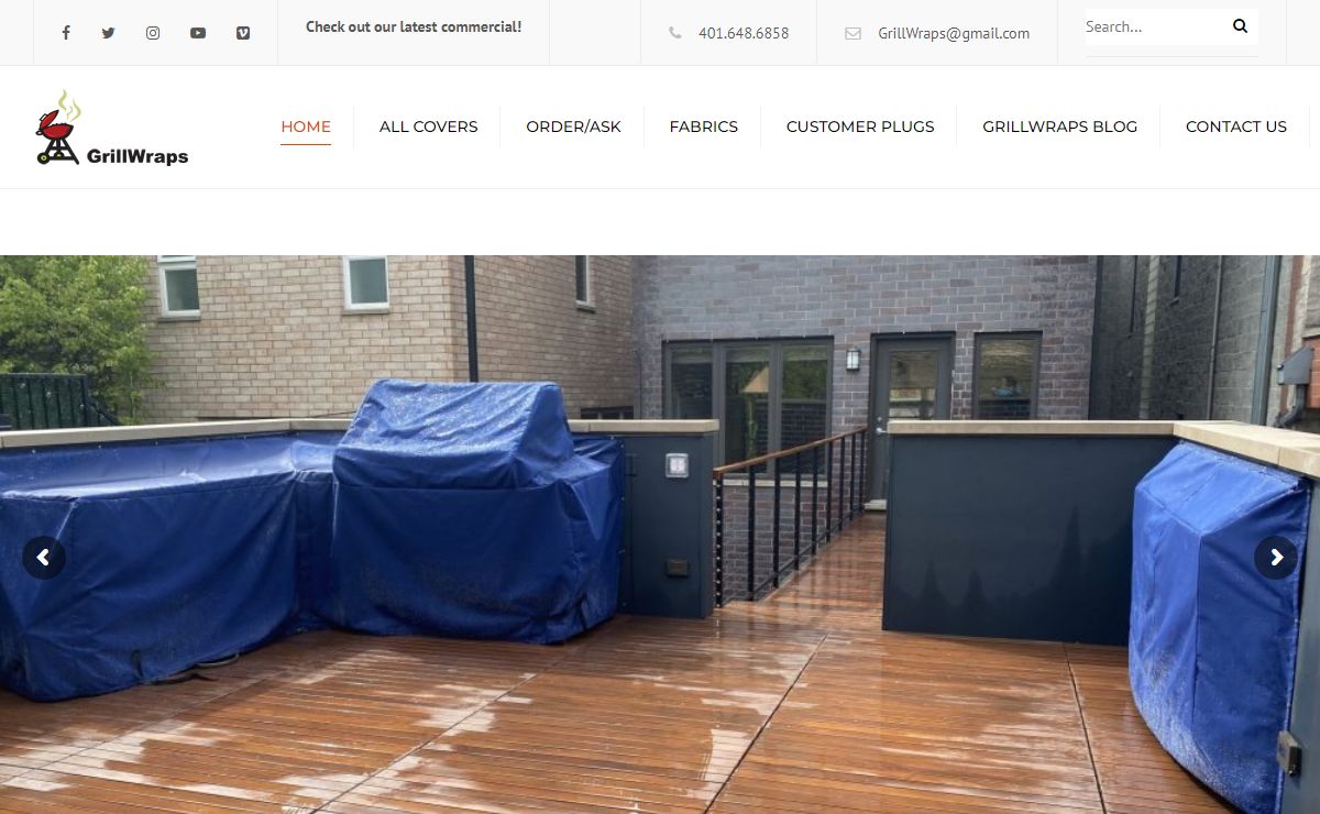 Custom Covers - Grills, Smokers, Commercial, BGE & More! | GrillWraps™