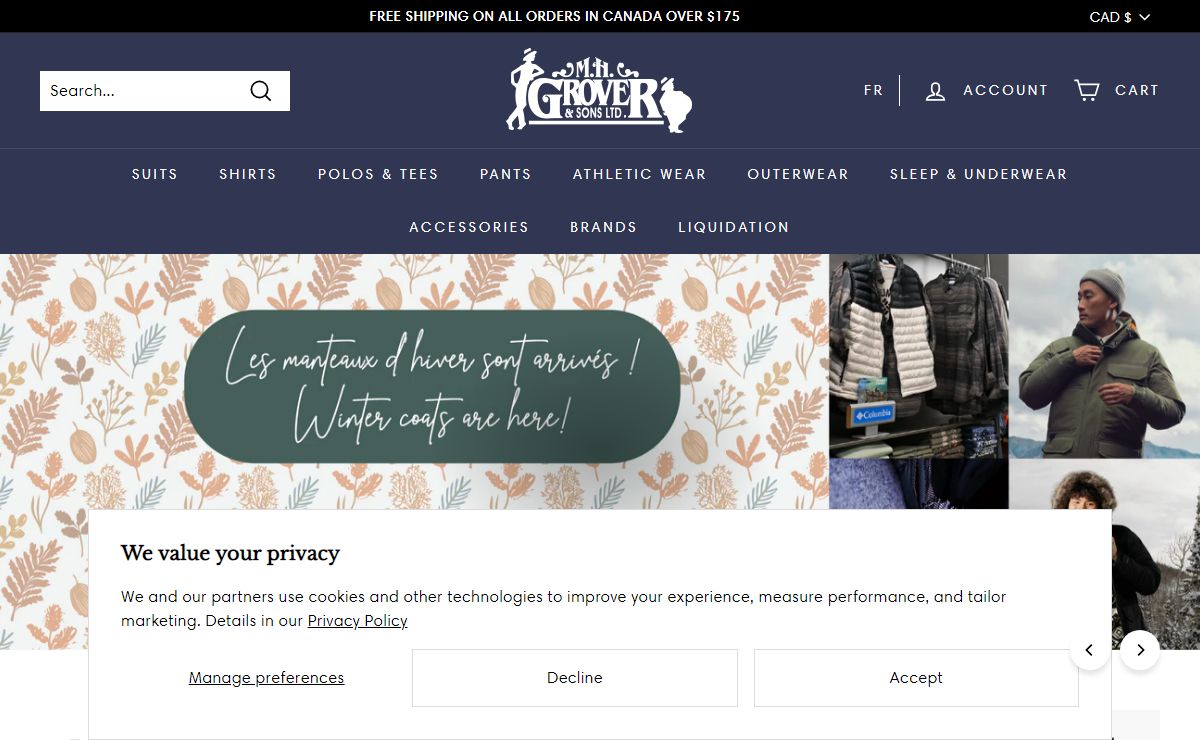 Big and Tall Mens Clothing | M. H. Grover & Sons – M.H. Grover & Sons