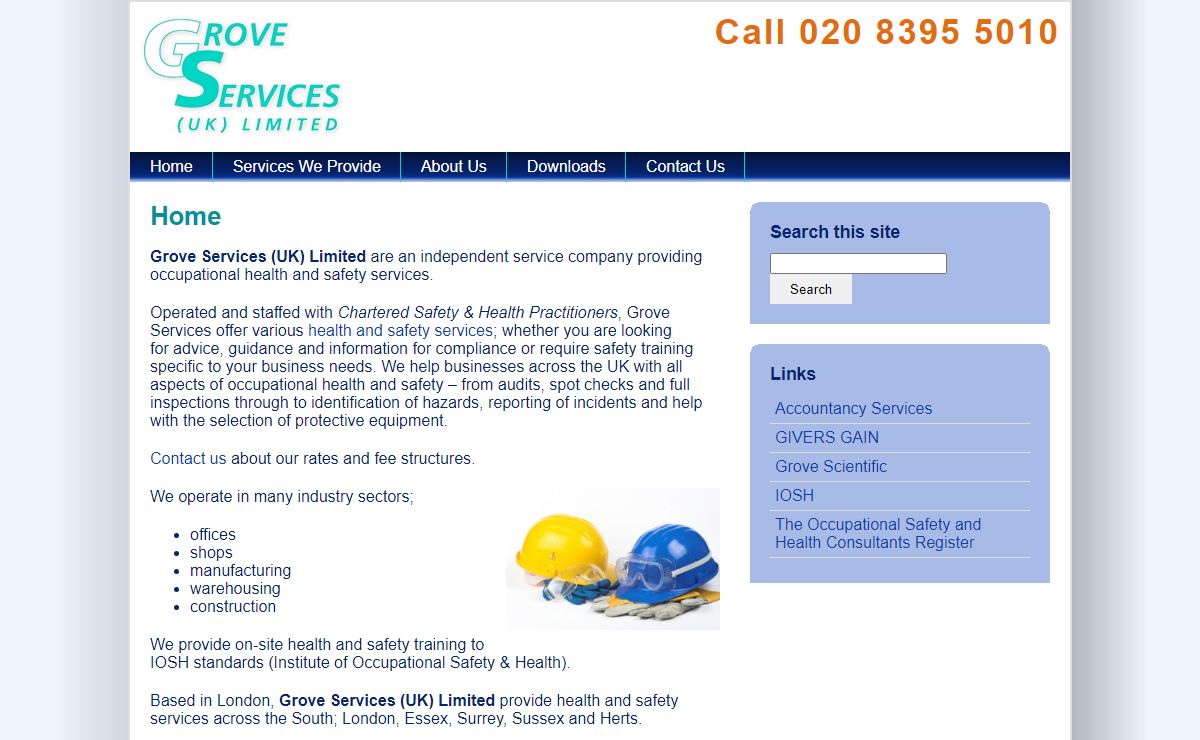 Grove Services (UK) Limited, London. Health and Safety At Work. | Grove Services (UK) Limited, London