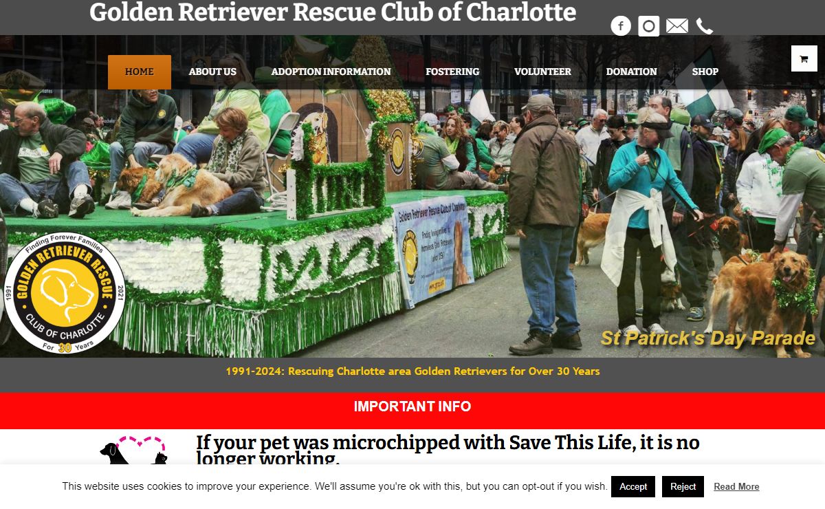 Golden Retriever Rescue Club of Charlotte