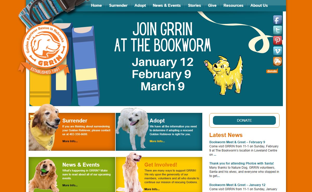 GRRIN | Golden Retriever Rescue in Nebraska