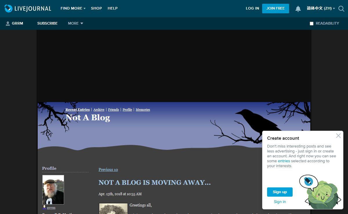 Not A Blog — LiveJournal