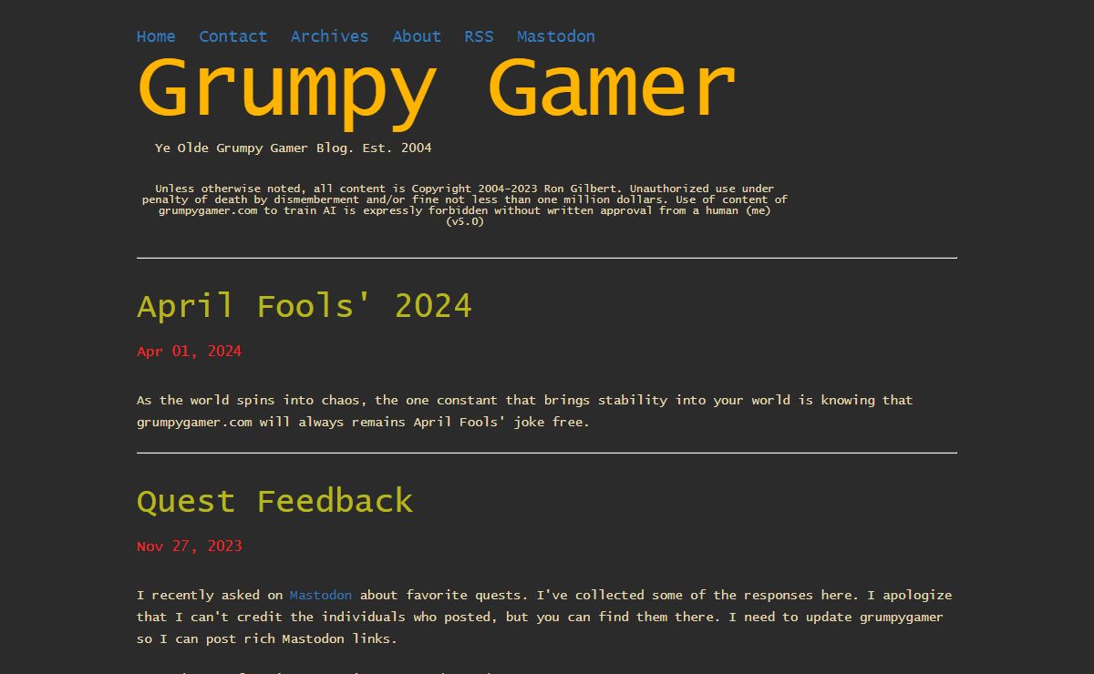Grumpy Gamer