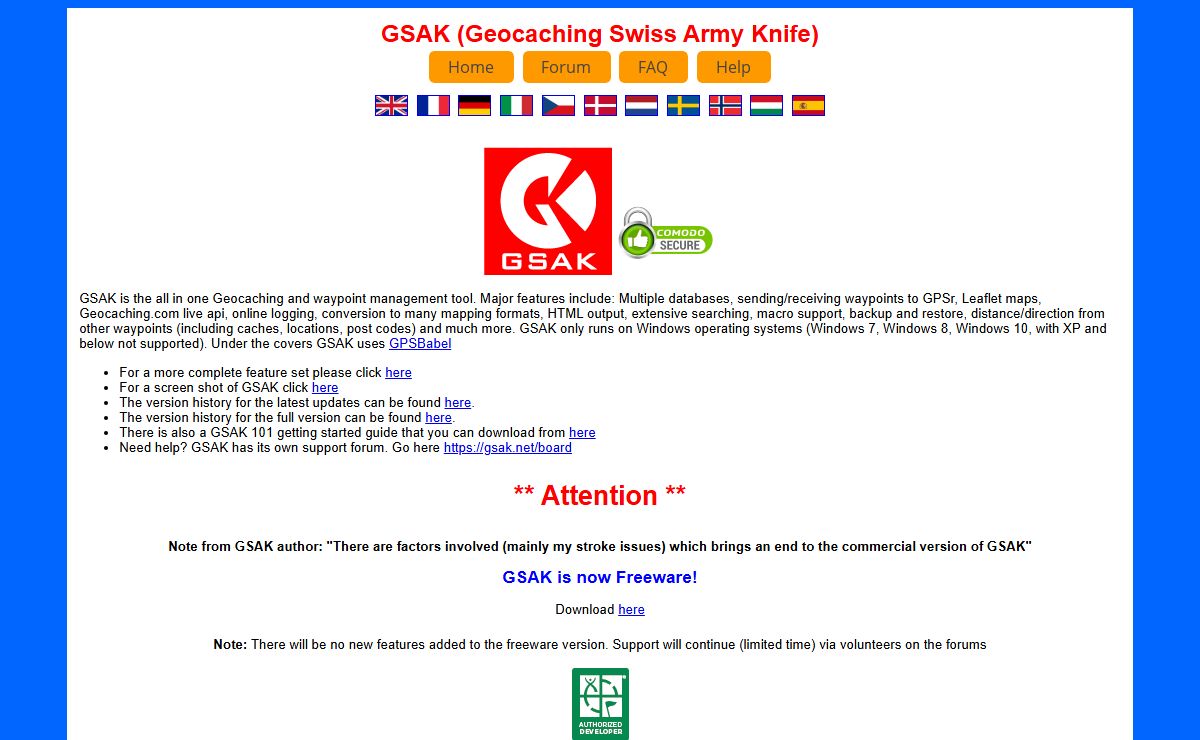 GSAK (Geocaching Swiss Army Knife)