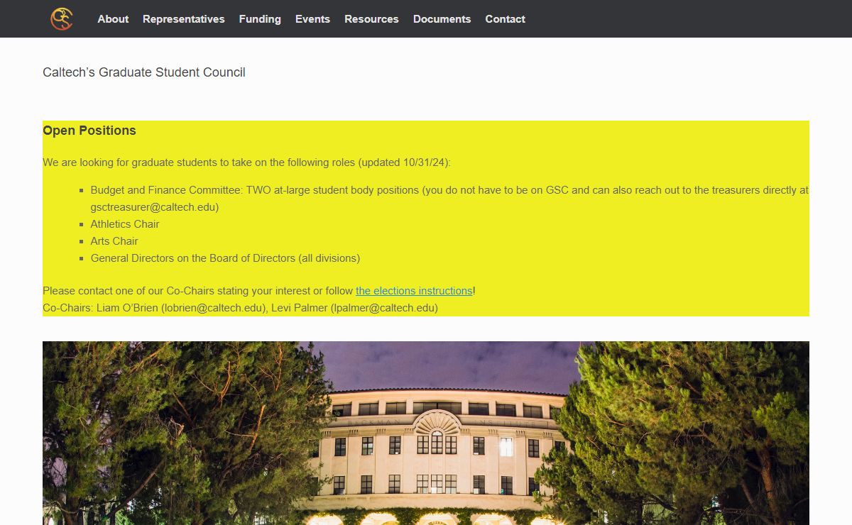 Caltech GSC