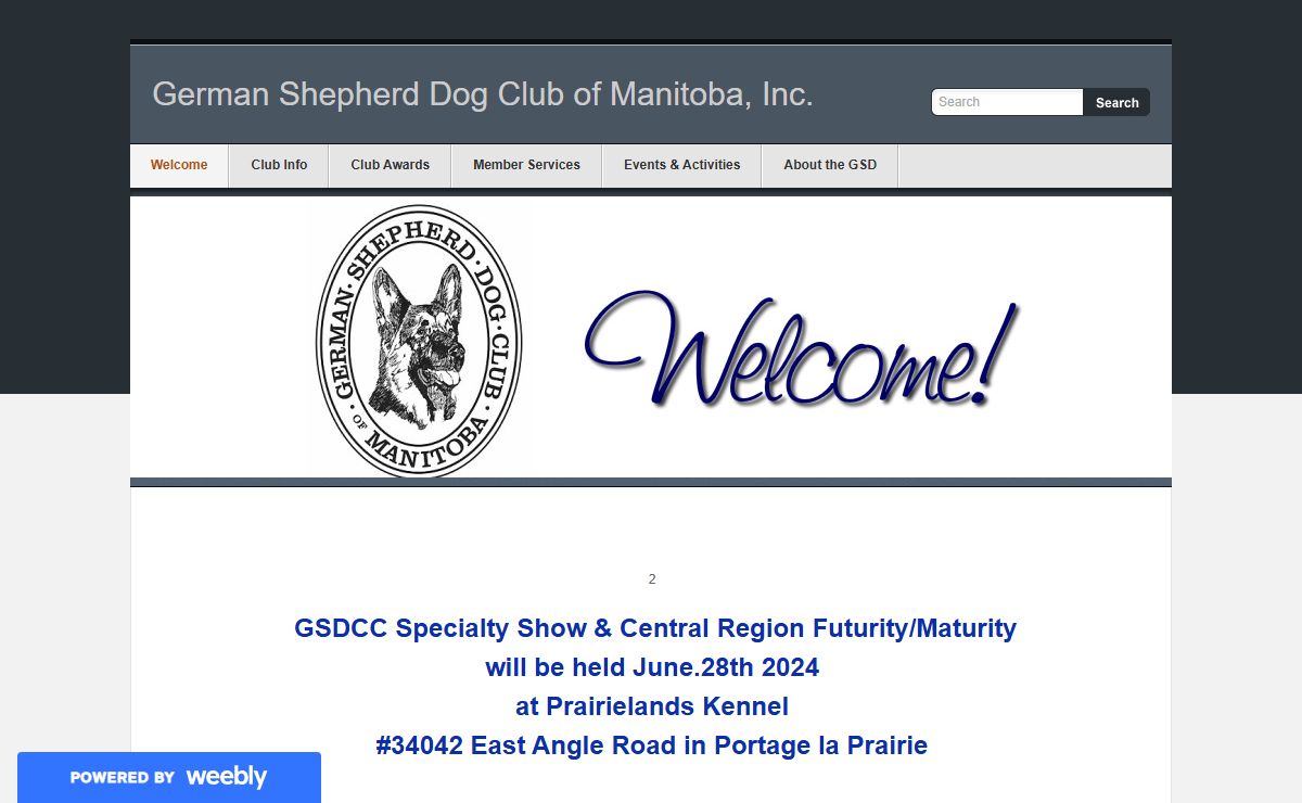 German Shepherd Dog Club of Manitoba, Inc. - Welcome